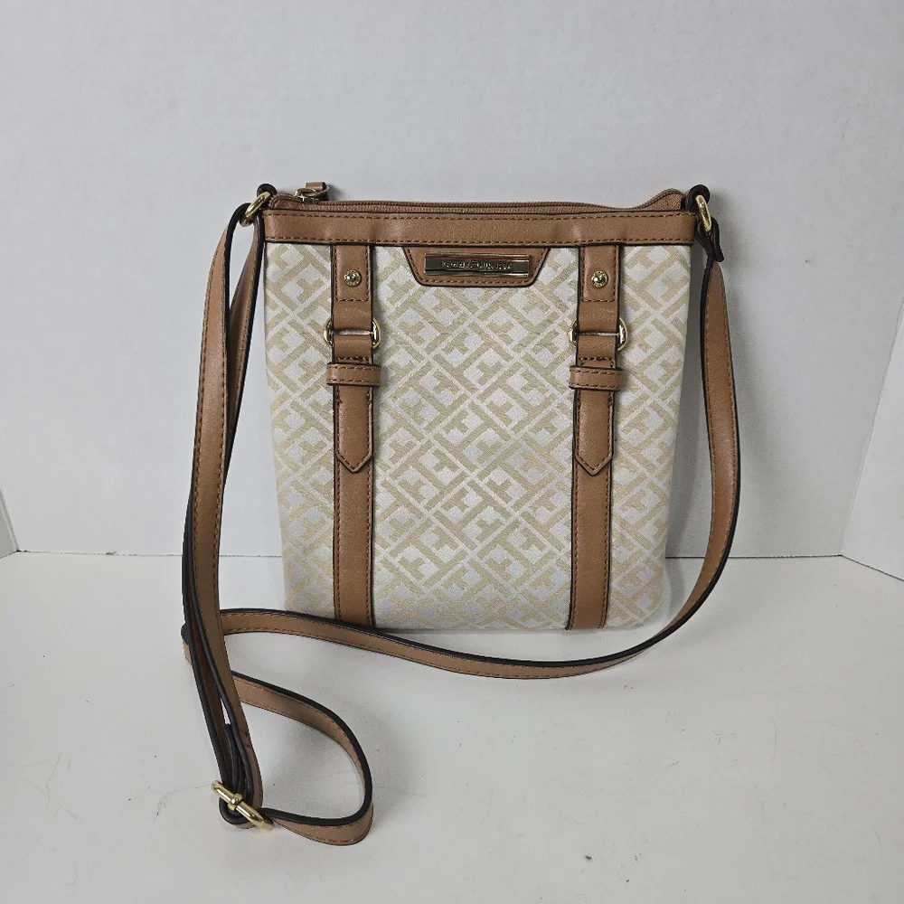 Tommy Hilfiger Cream Print Crossbody Bag